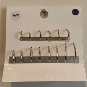 Variety size gold hoops